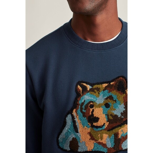 BONOBOS Critter Supersoft Fleece Crew Sweater Embroidered Long Sleeve M 283308 - Picture 2 of 8